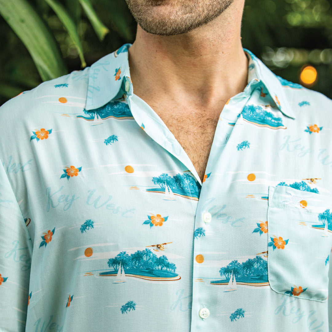 Vintage Key West Print ++ mens tropical shirt