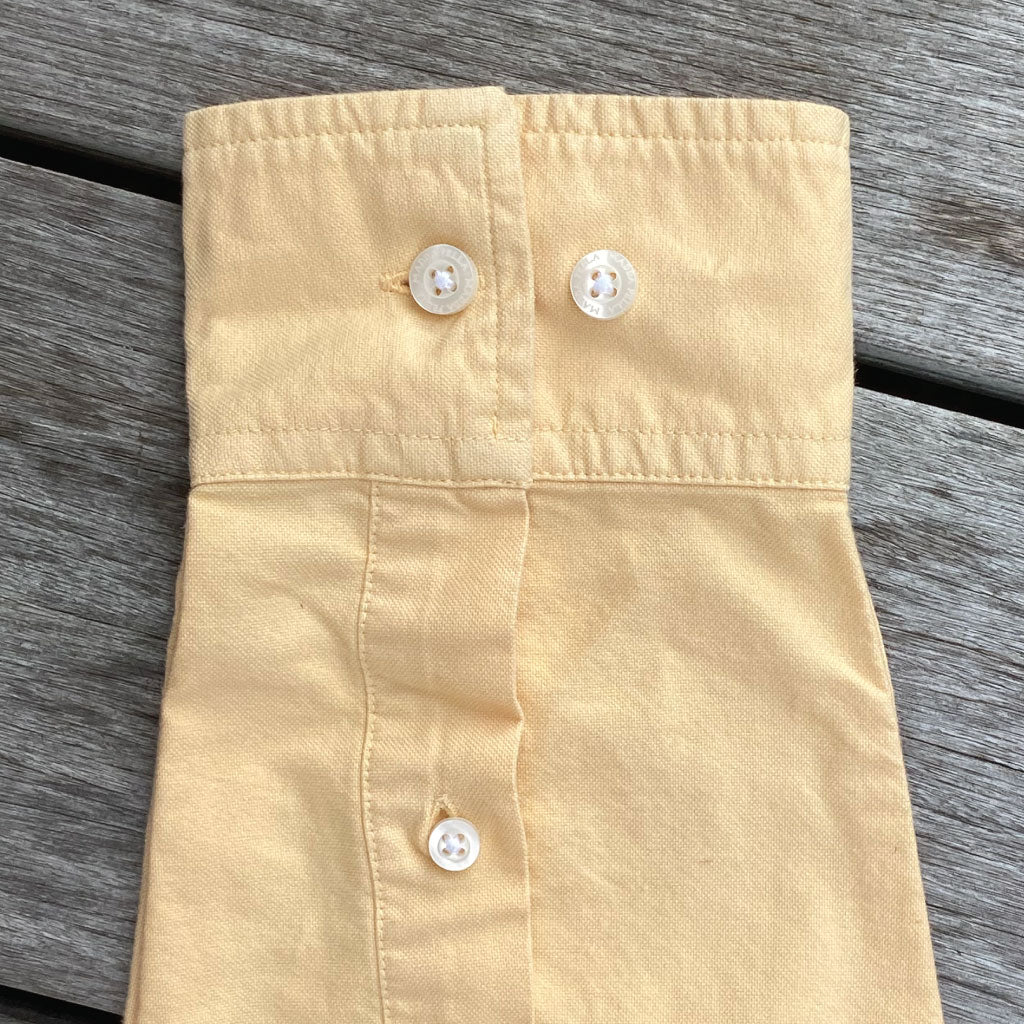 Butter Rum ++ mens yellow oxford shirt