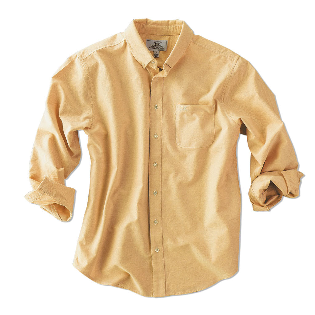 Butter Rum ++ mens yellow oxford shirt